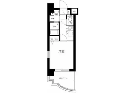 グリフィン横浜・馬車道駅前(1K/10階)の間取り写真