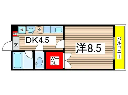 メゾンブランシェ(1DK/1階)の間取り写真