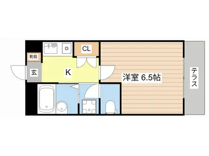 バローゼ(1K/1階)の間取り写真