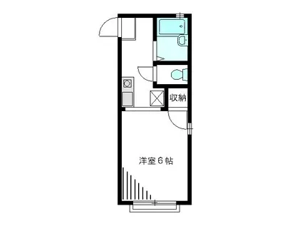 ジュネス浜田山(1K/1階)の間取り写真