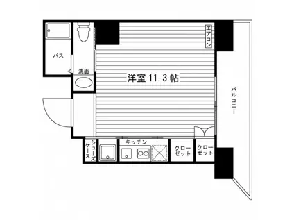 カルムガーデン錦糸町(ワンルーム/5階)の間取り写真