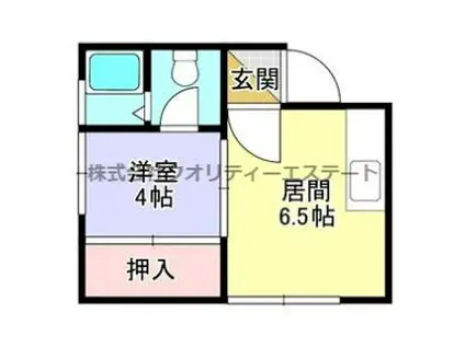 パレス麻生II(1DK/2階)の間取り写真