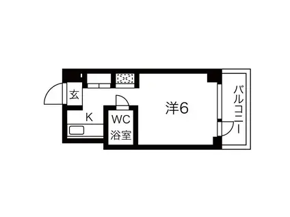 チサンマンション丸の内第3(1K/9階)の間取り写真