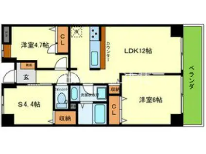 ルミエール八尾(3LDK/5階)の間取り写真
