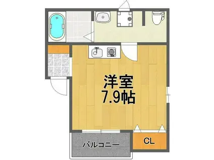 オコナ津田沼(ワンルーム/1階)の間取り写真