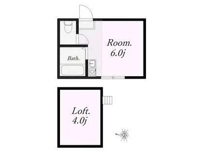 ユナイト上星川ジーポップストリート(ワンルーム/2階)の間取り写真