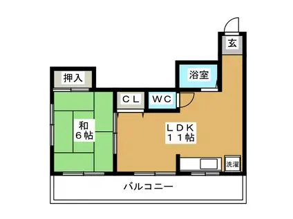 五香サンロードス(1LDK/2階)の間取り写真