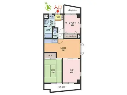 ライフステージタカマII(2SLDK/2階)の間取り写真