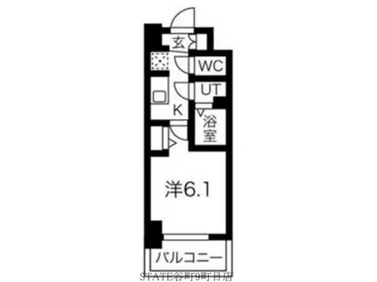 スプランディッド天王寺DUE(1K/8階)の間取り写真