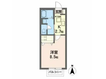 サンシャインSATO VI(1K/1階)の間取り写真