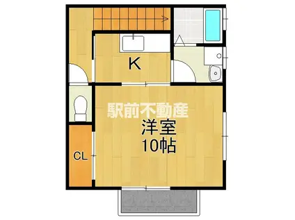 アドバンテイジ本庄(1K/2階)の間取り写真