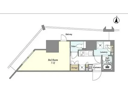 エクセレントセンタービル(1K/7階)の間取り写真