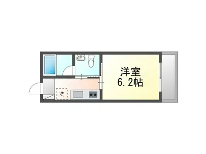 グランドール(1K/3階)の間取り写真