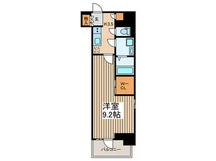 アルティジャーノD´S SAYAMA(1K/2階)の間取り写真