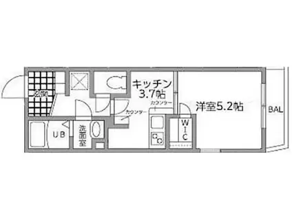 南千住YKマンション(1K/3階)の間取り写真