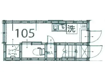 サークルハウス蓮根弐番館(ワンルーム/1階)の間取り写真