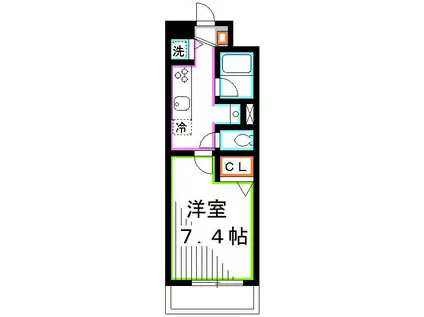 プチ・シェル(1K/1階)の間取り写真