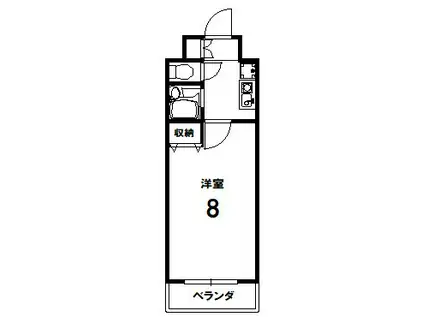 大晋メゾネ御所西(1K/5階)の間取り写真