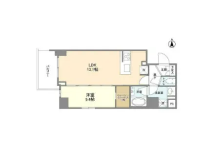 コンフォリア桜上水 2F(1LDK/2階)の間取り写真