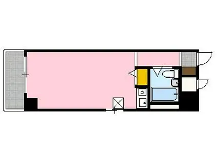 ガーデンプラザ横浜南(ワンルーム/4階)の間取り写真