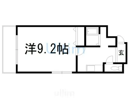 グリーンコート(1K/3階)の間取り写真