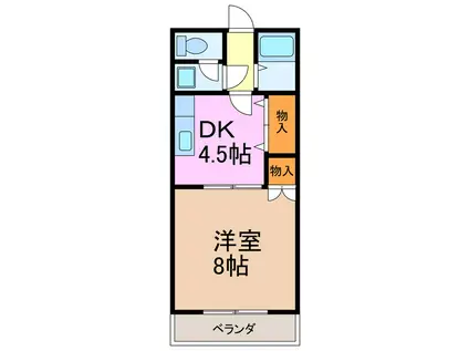エルシャトー緑(1DK/1階)の間取り写真