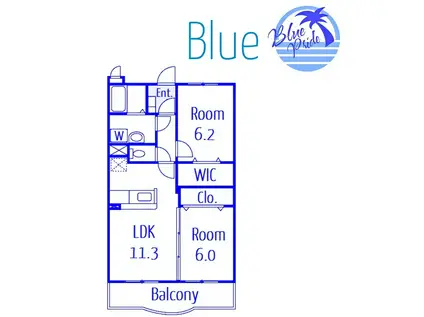 エテルノ フィオーレ(2LDK/1階)の間取り写真