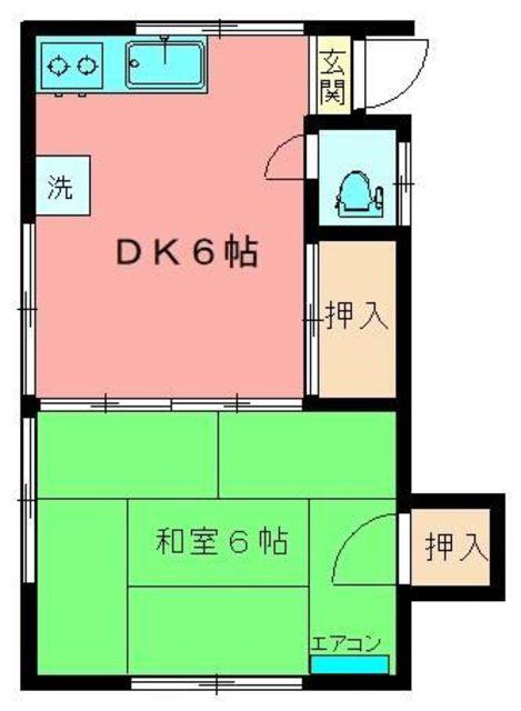 小堀荘(1DK/2階)の間取り写真