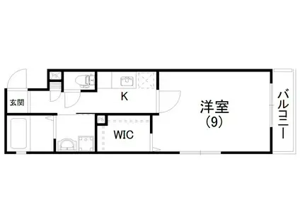 メゾン・ド・エクレール(1K/4階)の間取り写真