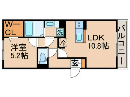 KLAUSE N(1LDK/3階)の間取り写真