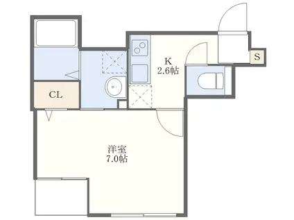 グレイスパーク五島町(1K/6階)の間取り写真