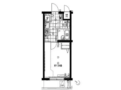 ガリシア江古田(1K/3階)の間取り写真