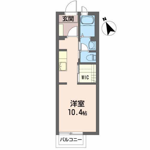 オレンジアークエクシア(ワンルーム/2階)の間取り写真