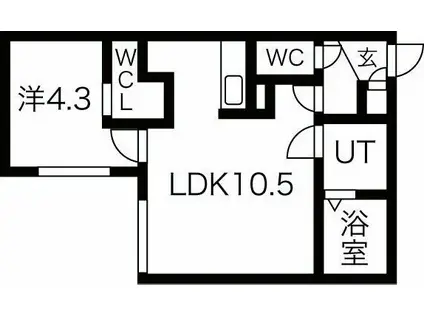SACAE GROOVE(1LDK/4階)の間取り写真