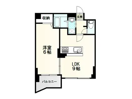 FEUILLESVERTESAJ(1LDK/3階)の間取り写真