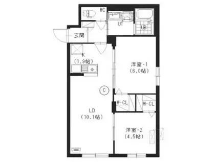 シティレジデンス白石(2LDK/3階)の間取り写真