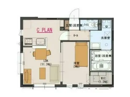 プリマベーラ(1LDK/1階)の間取り写真