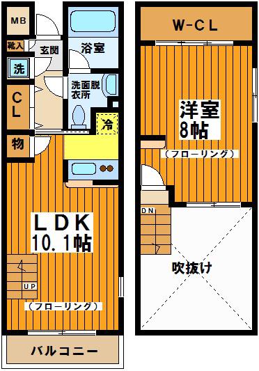メゾン21(1LDK/3階)の間取り写真