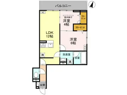 パークキューブ西ヶ原ステージ(2LDK/3階)の間取り写真