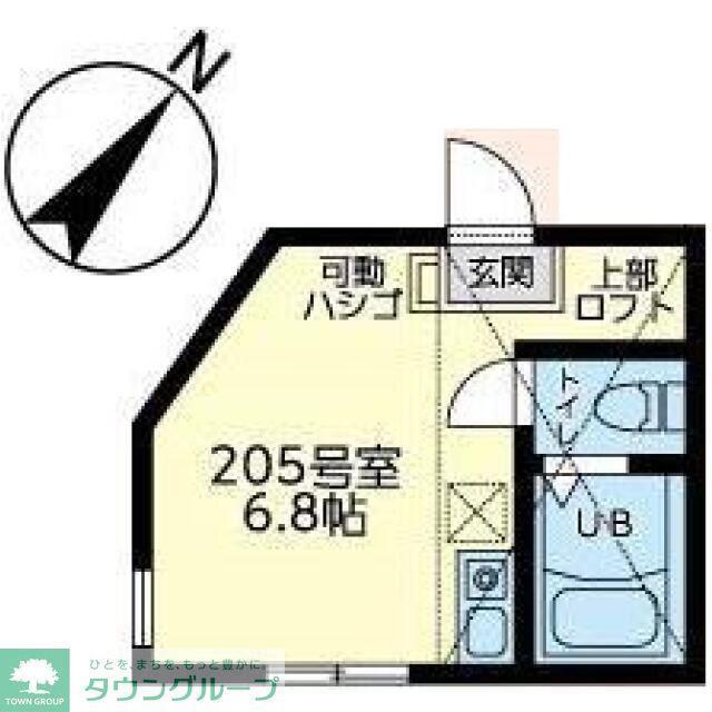 ユナイト小机アペリティフ(ワンルーム/2階)の間取り写真