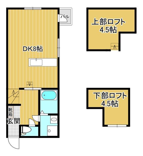 カレン照国(1SK/3階)の間取り写真