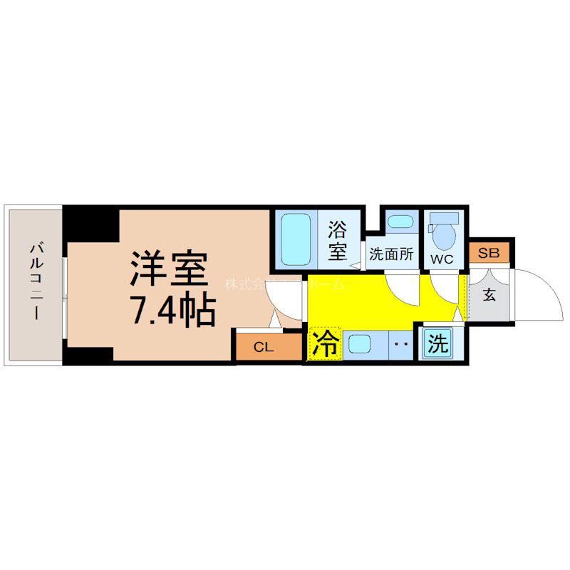エスリード新栄グランラグジェ(1K/2階)の間取り写真