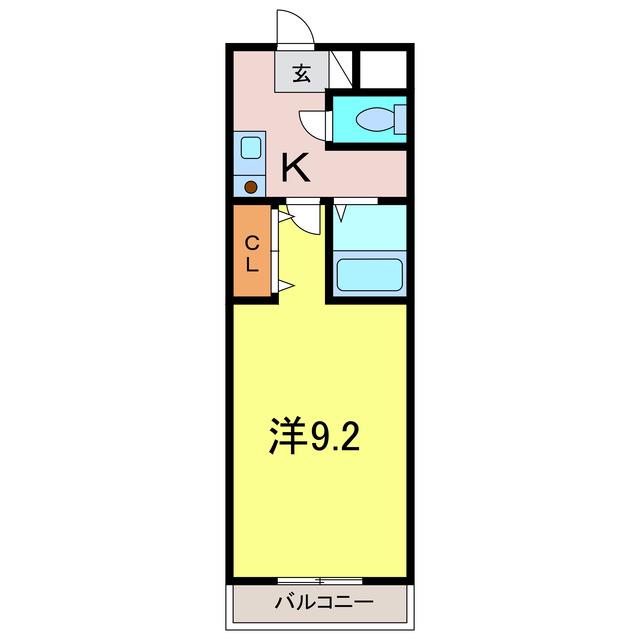 A・CITY三河安城東町(1K/9階)の間取り写真