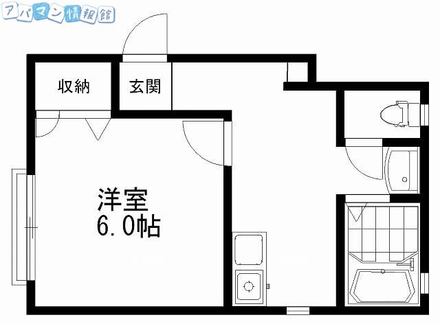 アヴニール(1K/2階)の間取り写真