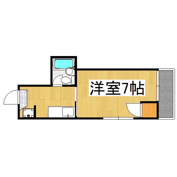 サンステージKT(1K/5階)の間取り写真