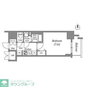 SHOKEN RESIDENCE名古屋(1K/15階)の間取り写真