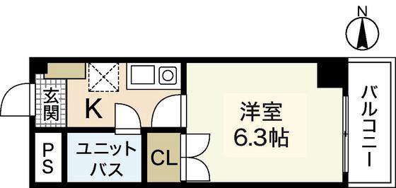 センテニアル横川(1K/10階)の間取り写真
