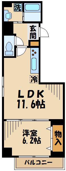 GRAN CLASS(1LDK/5階)の間取り写真