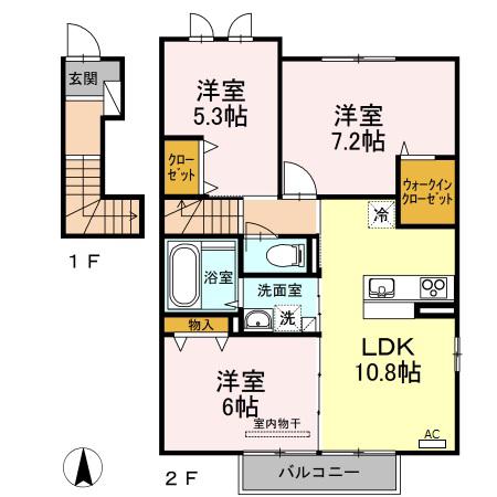 宮前ファースト(3LDK/2階)の間取り写真