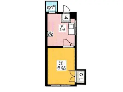 アルテハイム井尻B(1K/1階)の間取り写真